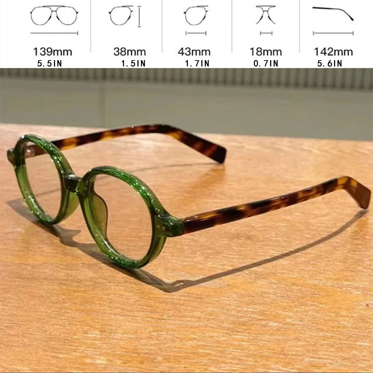 The New Nerdy Tortoiseshell Small-framed Glasses Feature A Retro Japanese Oval Anti-blue Light Frame and Temple, Which Is Fashio