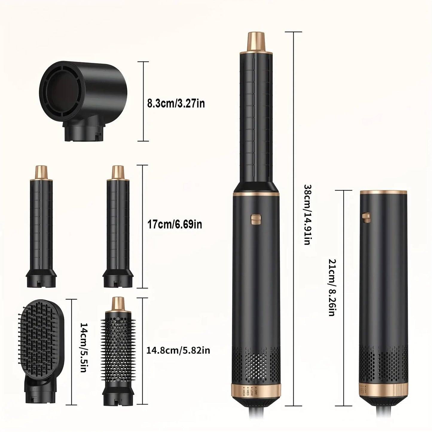 5 in 1 Hair Dryer Hot Comb Set Professional Curling Iron Hair Straightener Styling Tool For Professional Hair Dryer Household