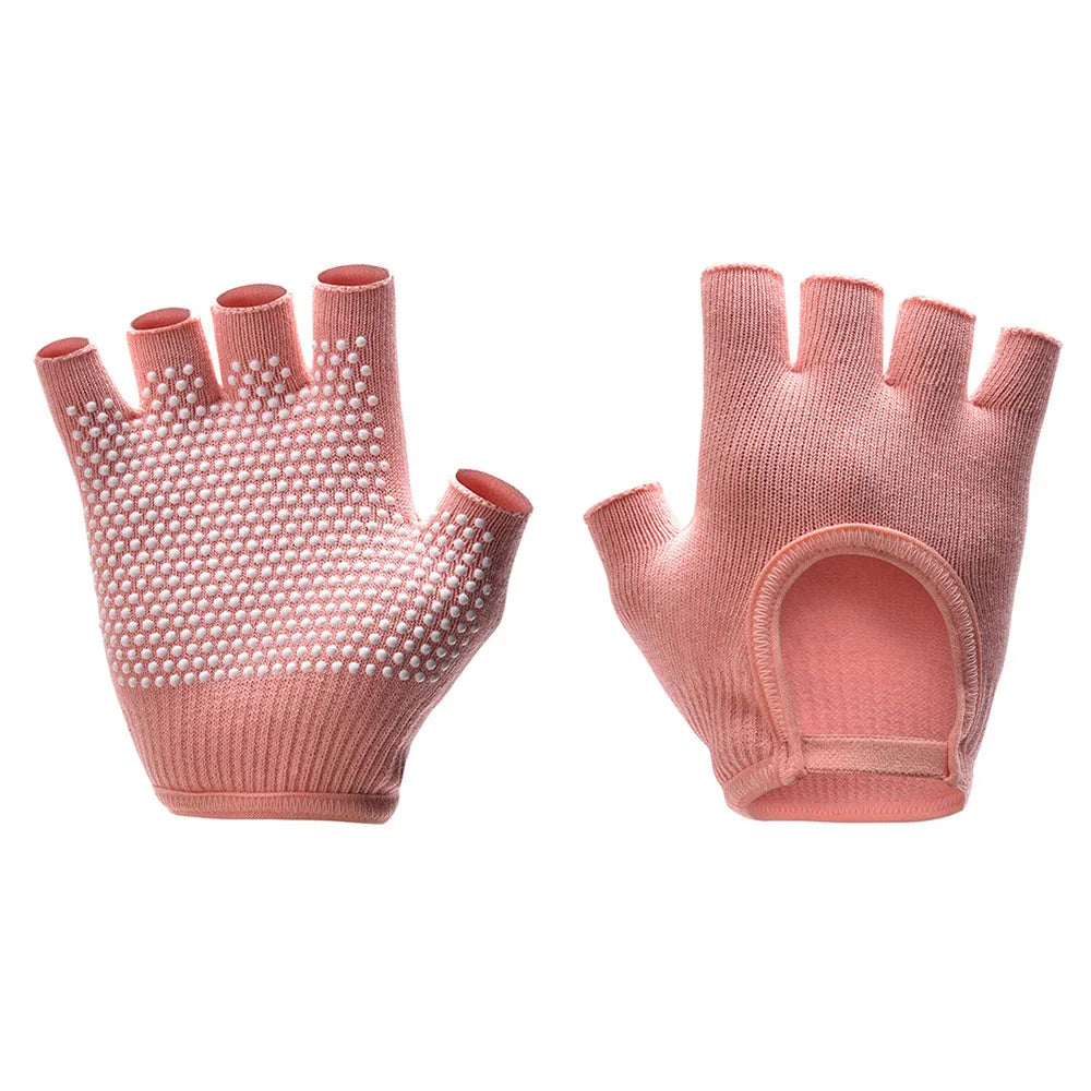 1Pair Half Finger Yoga Antislip Gloves Women Pilates Warm Cycling Gloves Multicolor Yoga Gloves Fitness Aerial Yoga Accessory