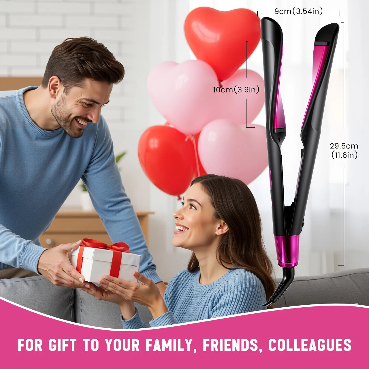 Haetteker Twisted Straightener Curler Multi-Function Two-In-One Hair Styling Tool Straightening Hair Clamp