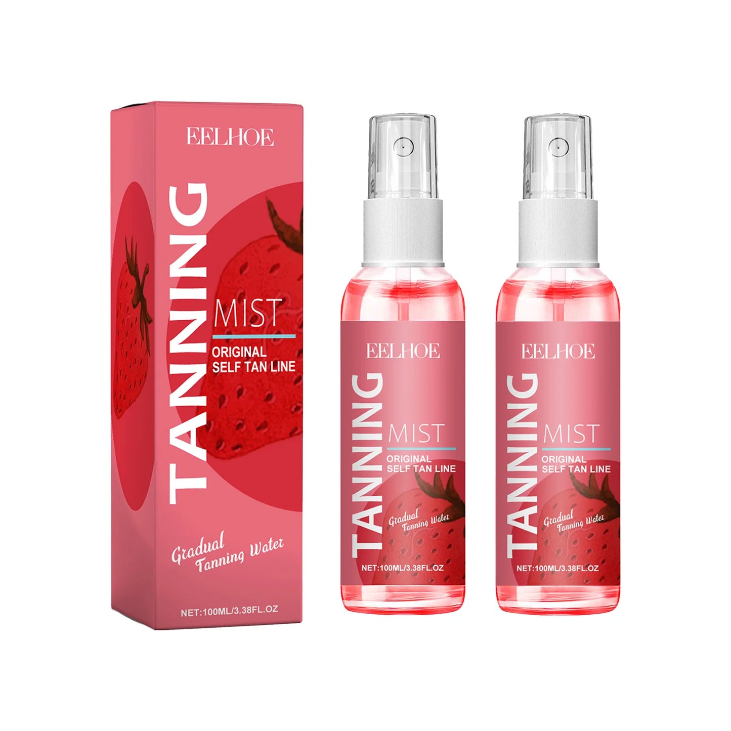 EELHOE 100ml Tanning Oil Spray Darker Sun Tan Bronzer Skin Tanned Intensifier Natural Nourishing Moisturizing Self-Tanning Care