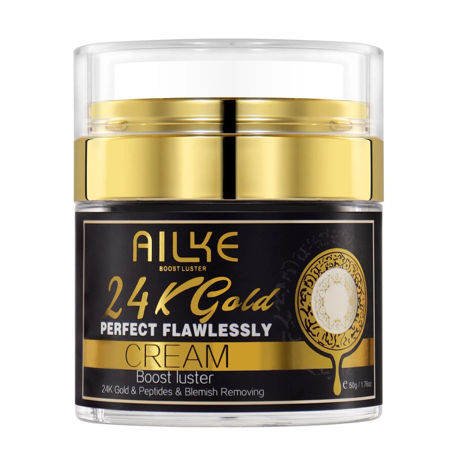 AILKE 24k Gold Perfect Flawlessly Face Cream, Whitening, Reduce Spots, Melanin, Improve Dull Skin, With Glutathione Vitamin C