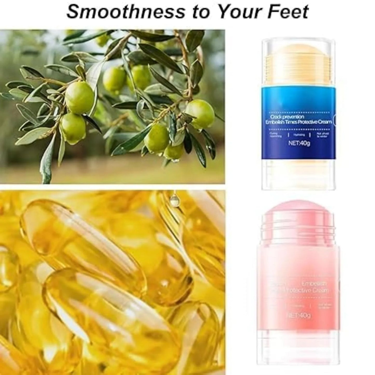 Cracked Heel Repair Stick Moisturizing Foot Care Treatment Hydrating Anti Crack Balm for Dry Feet Heels Skin