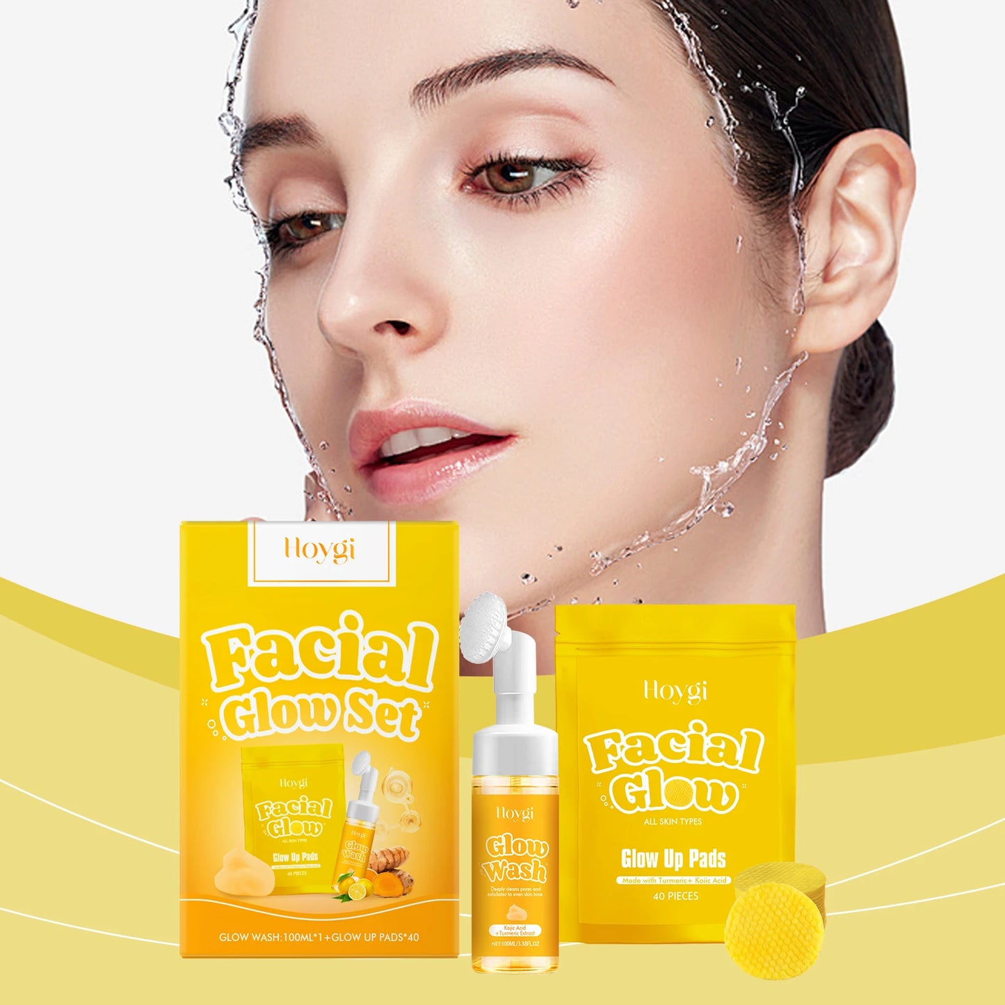 Hoygi Skin Care Whitening Anti Aging Brightening Dark Spots Winkles Removal Natural Vitamin C & Turmeric Moisturizer Face Cream