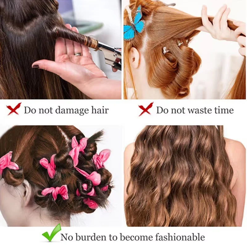 10 Pcs/Lot Hair Curlers Soft Sleep Pillow Hair Rollers Set Best Flexible Foam and Sponge Magic Hair Care DIY Hair Styling Tools