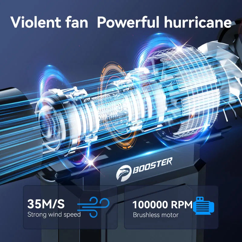 BOOSTER W01 Mini Turbo Jet Fan Turbo Fan Powerful Air Blower 100,000 RPM Powerful Blower with High Speed Duct Fan Turbo Blower