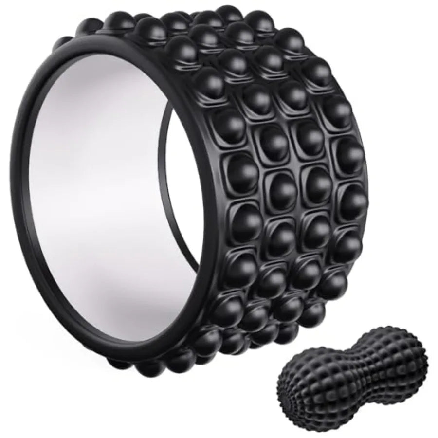 Back Roller Wheel, Back Stretcher, Back Cracker, Yoga Wheel, Foam Roller for Back Pain Relief and Posture Correction with Massa