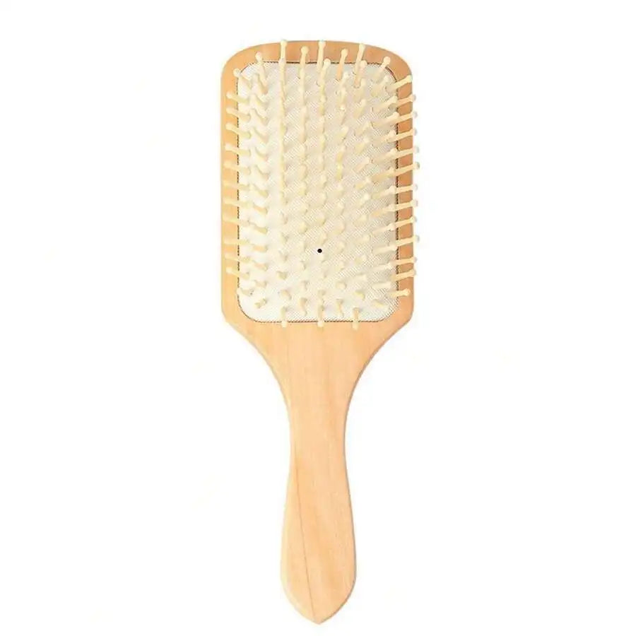 Large Wooden Air Cushion Hair Brush For Long Curly Hair Detangling Scalp Massage Anti Static