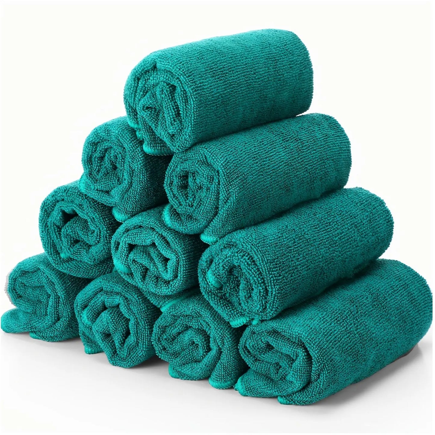 Dark Green Bleach-Resistant Microfiber Salon Towels (36 pcs, 16×28 in) — Highly Absorbent, Soft & Durable for Gym, Spa, Shaving,