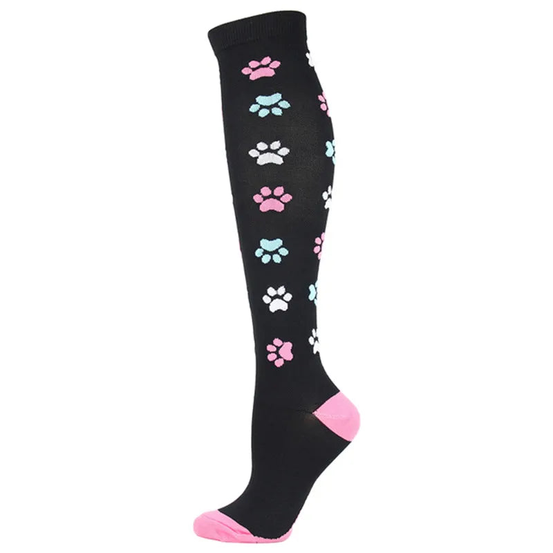 New Compression Socks Knee High Medical Edema Nurse Calf Shaping Running Men Women Sports Socks 20-30mmhg Compression Socks