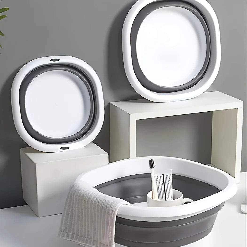Large Foldable Water Basin-Portable,Home Use -Suitable for Washing Face,Cleaning Vegetables,and Doing Laundry,Foot Soaking Basin