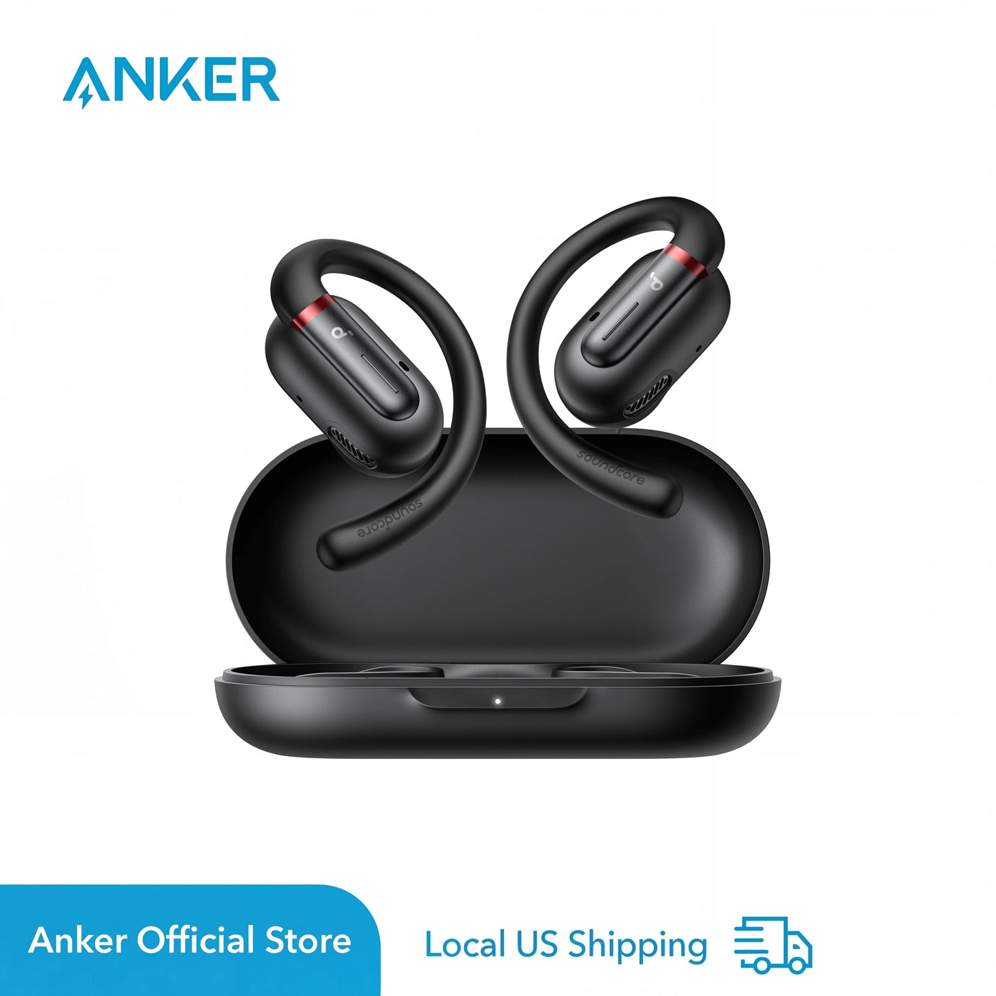 Soundcore by Anker V30i Open-Ear Headphones, Ultra-Comfort, Lightweight Design, Snug Fit, Ergonomic Ear Hooks  (Refurbished)