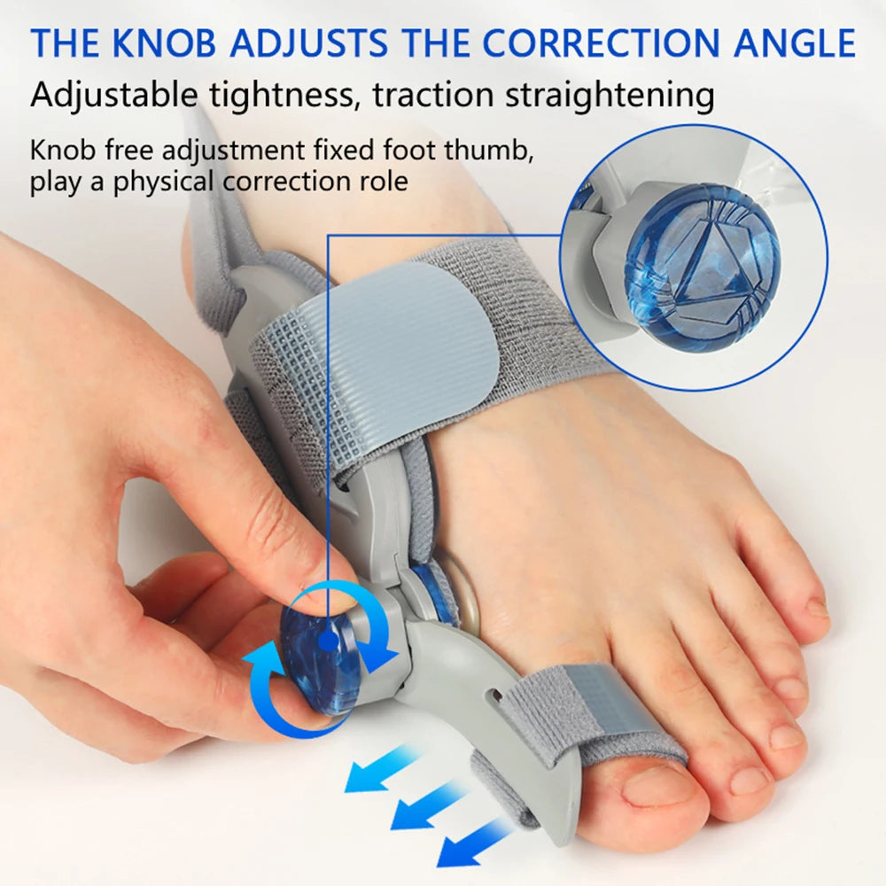 US Stock Bunion Corrector Foot Hallux Valgus Braces Rotatable Toe Separator Straightener Adjustable Pedicure Finger Corrector