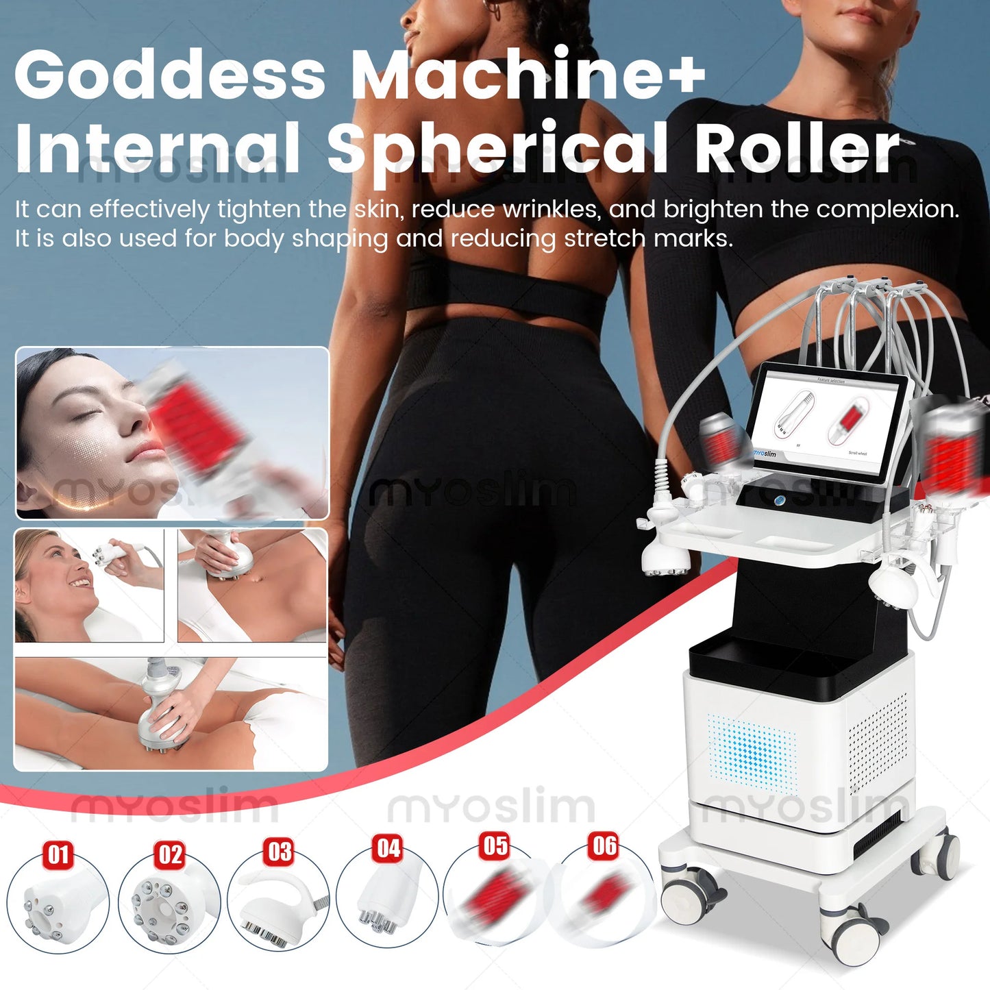 Professional 4D RF Body Sculpting Machine With Vacuum Roller For Skin Tightening And Cellulite Reduction Beauty Salon Equipment