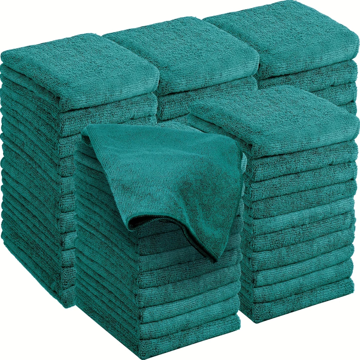 Dark Green Bleach-Resistant Microfiber Salon Towels (36 pcs, 16×28 in) — Highly Absorbent, Soft & Durable for Gym, Spa, Shaving,