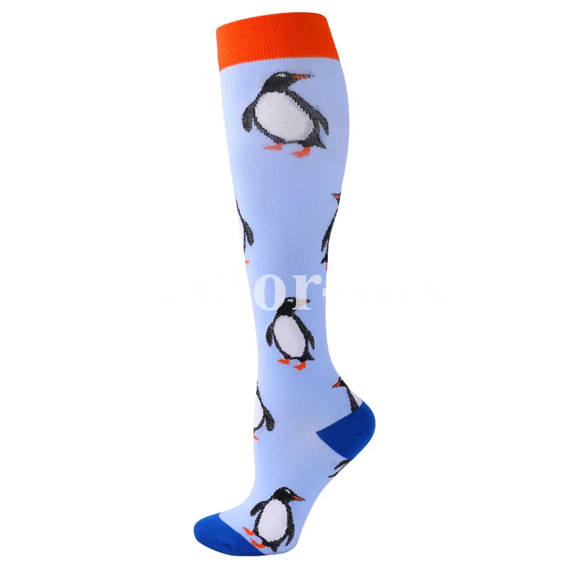 New Compression Socks Knee High Medical Edema Nurse Calf Shaping Running Men Women Sports Socks 20-30mmhg Compression Socks