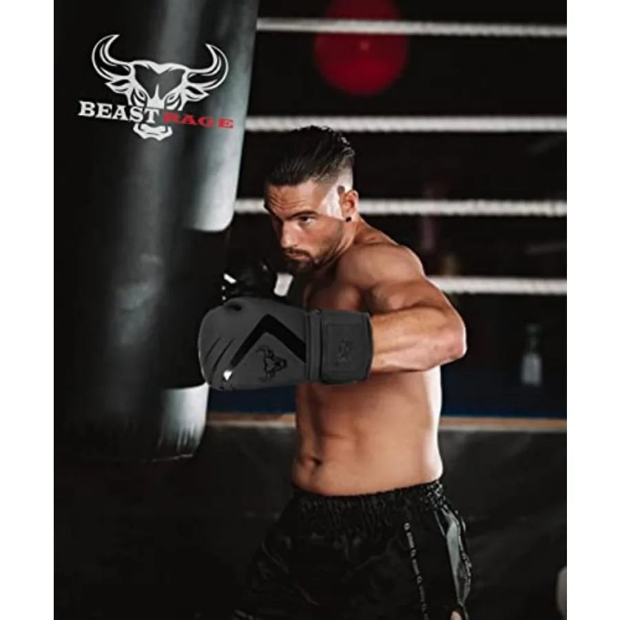 Boxing Gloves Muay Thai Kickboxing MMA Fight Bag Training Punch Hitting Workout Men Women Sparring Fitness Mitts Heavy Padded M