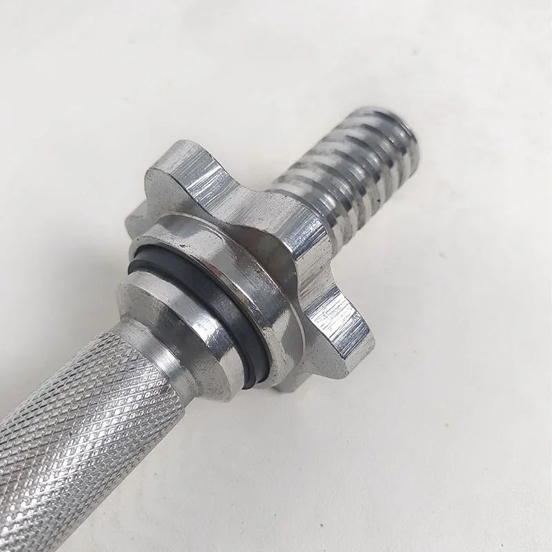 New Product 14Inch Sport Workout Fitness Dumbbell Rod Strength Training Adjustable Chrome Threaded Bar Standard Dumbbell Handle