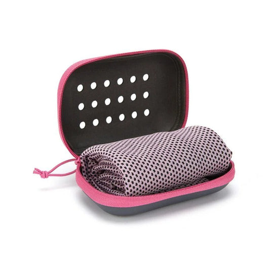 Quick Drying Cooling Towel Soft Breathable Chilly Sweat Absorption Cold Towel with Storage Box Sports Running Yoga Gym Club