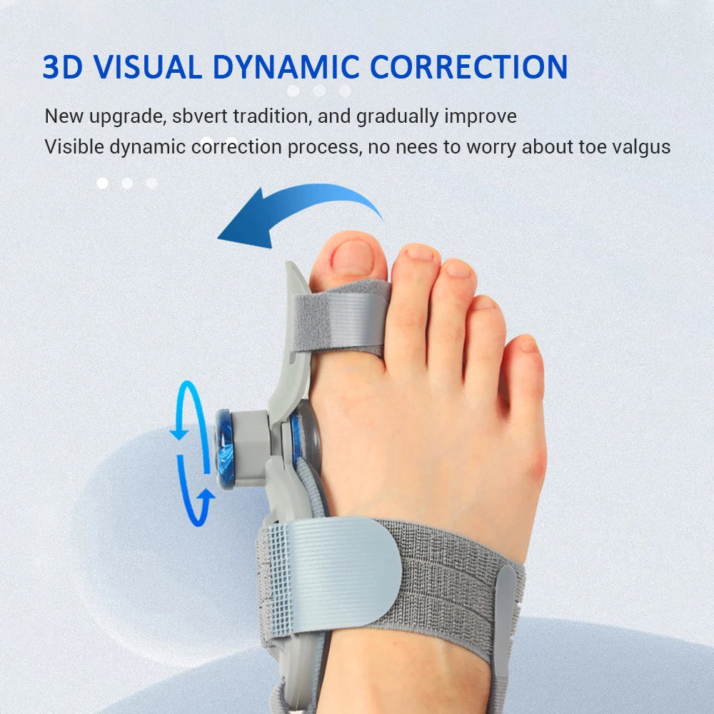 US Stock Bunion Corrector Foot Hallux Valgus Braces Rotatable Toe Separator Straightener Adjustable Pedicure Finger Corrector
