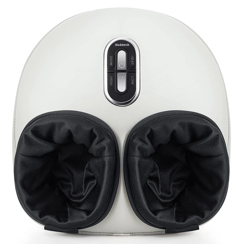 Nekteck Foot Massager Electric Machine Air Compression Heating Therapy Shiatsu Knead Roller Muscle Relaxation Pain Relief