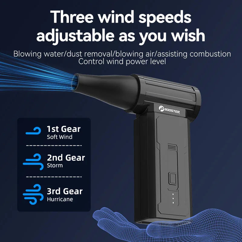 BOOSTER W01 Mini Turbo Jet Fan Turbo Fan Powerful Air Blower 100,000 RPM Powerful Blower with High Speed Duct Fan Turbo Blower