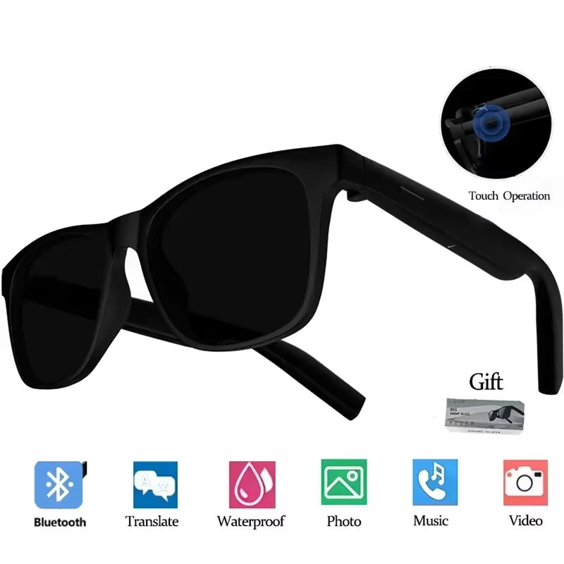 Lenovo Remote Control Touch Smart AI Glasses 8K HD Camera Recording Translator Voice Assistant Music Bluetooth5.4 Men Sunglasses