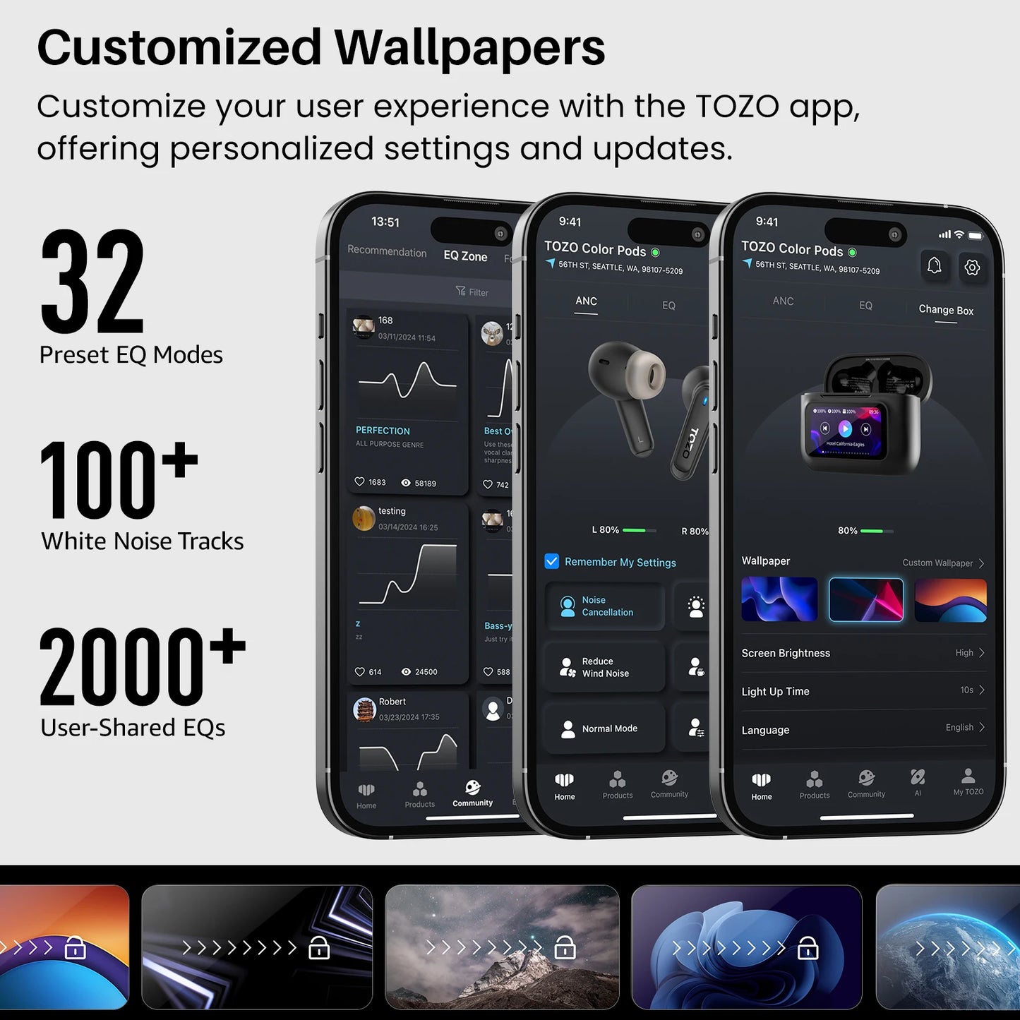 TOZO Color Pods Smart AI Translate Earbuds Wireless Blutooth 5.4 Earphones Noise Canceling Voice Translator Language Real Time