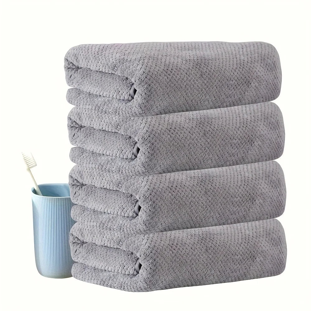 4 Ultra-Soft Quick-Dry Bath Towels (28" × 55") — Lightweight, Highly Absorbent & Plush Texture. Ideal for Bathrooms, Spas, Gyms,