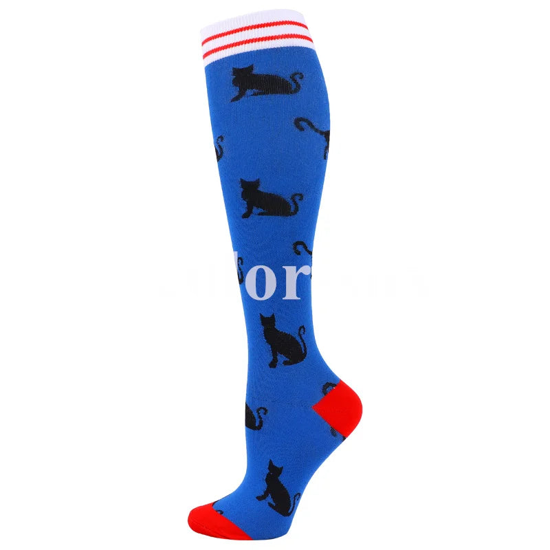 New Compression Socks Knee High Medical Edema Nurse Calf Shaping Running Men Women Sports Socks 20-30mmhg Compression Socks