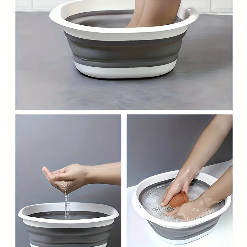 Large Foldable Water Basin-Portable,Home Use -Suitable for Washing Face,Cleaning Vegetables,and Doing Laundry,Foot Soaking Basin