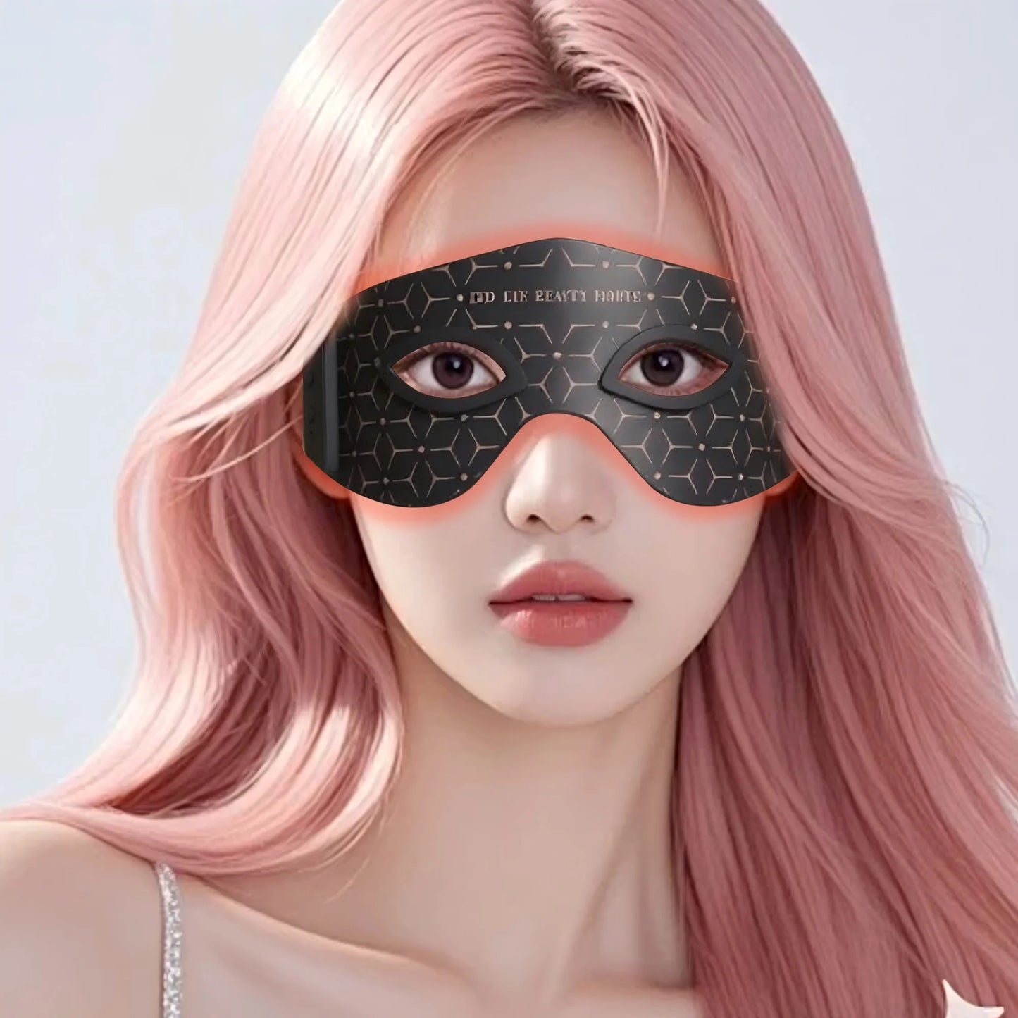 JVV Wireless Red Light Therapy Eye Mask LED Infrared for Cosmetic Eye Care 5Modes Rechargeable Home Skincare Christmas Gift Idea