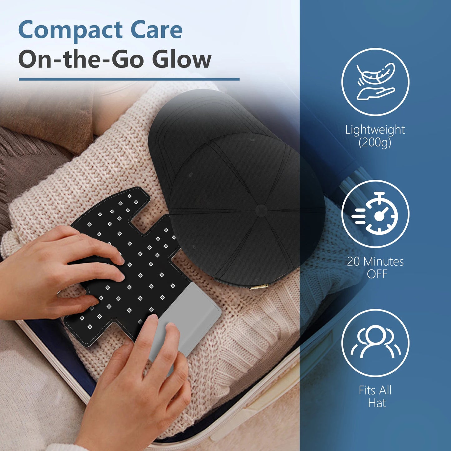 KTS Hair Growth Cap Red Light Therapy Cap Device Anti Hair Loss Led Hair Growth Hat Near Infrared Relax Head Treatment 70x630nm