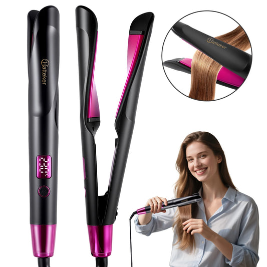 Haetteker Twisted Straightener Curler Multi-Function Two-In-One Hair Styling Tool Straightening Hair Clamp