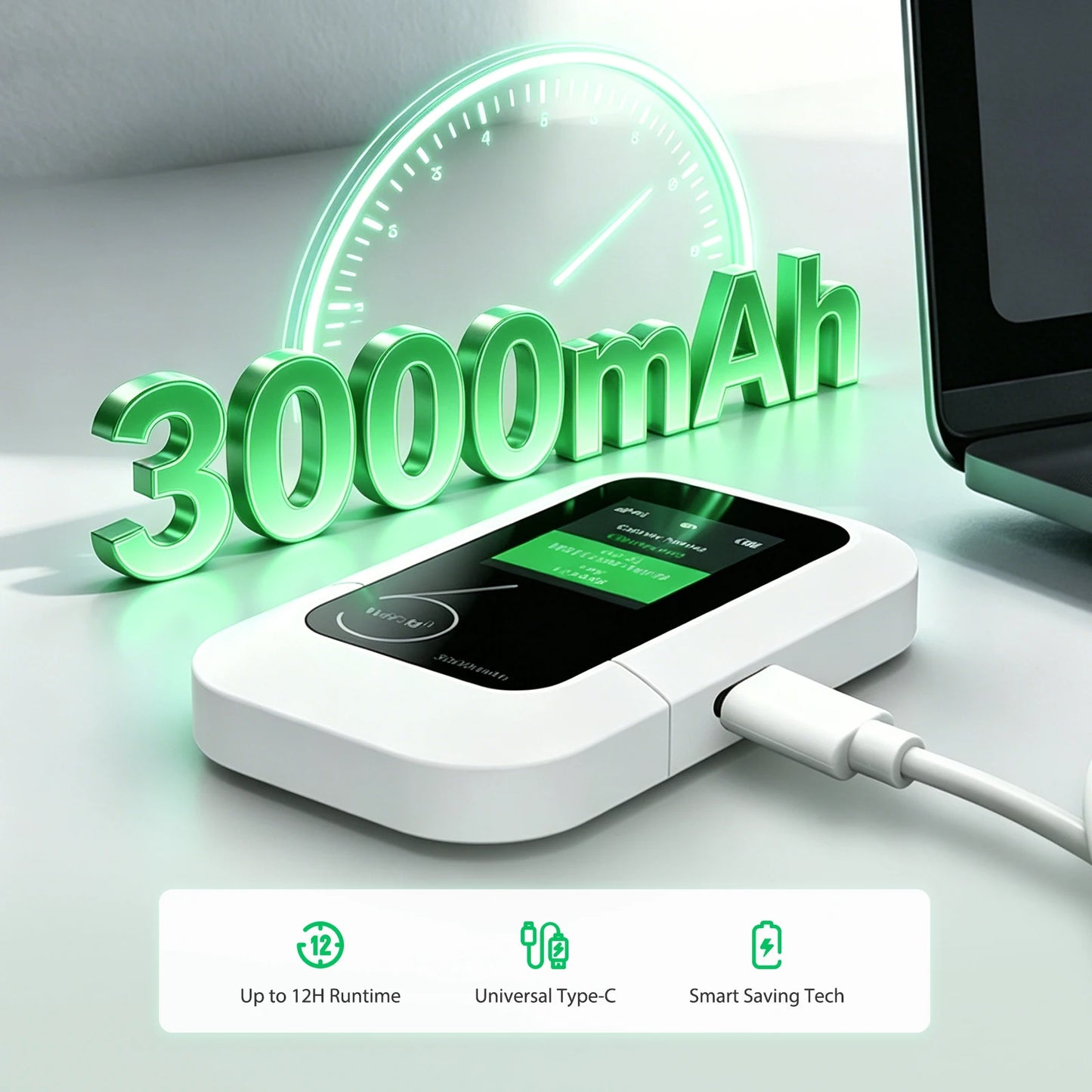 EIOTCLUB 4G LTE WiFi Router Portable Wireless WiFi 3000mAh Wireless Pocket Size Mobile Hotspot with SIM Card for Phone Travel and Business Trip