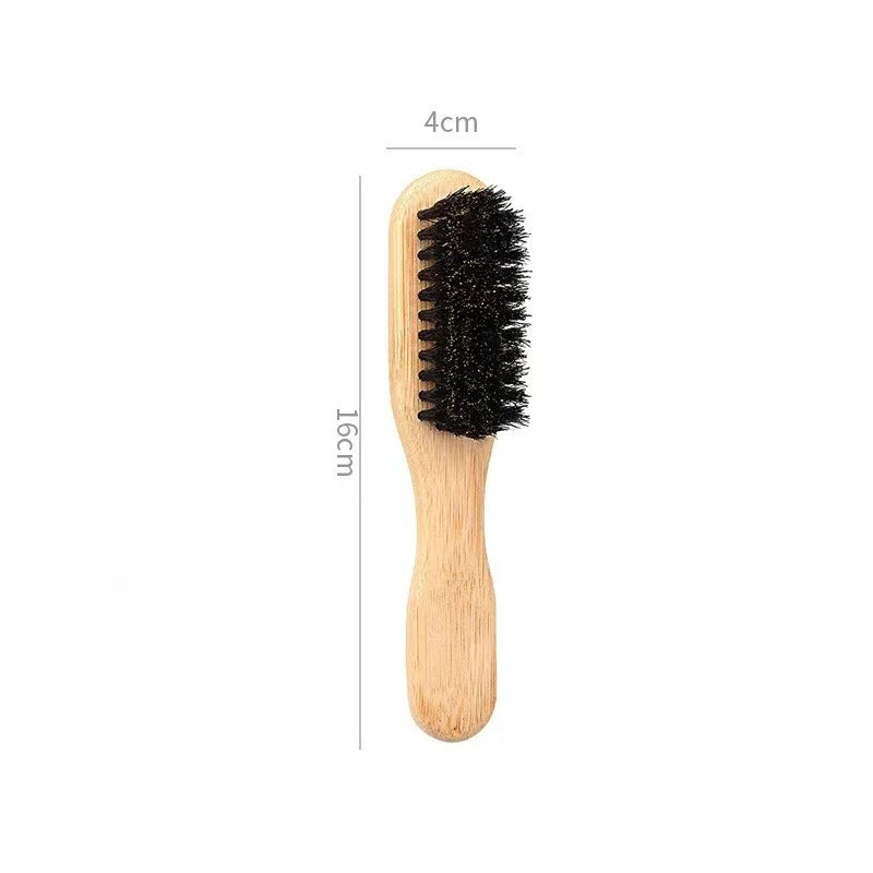Boar Bristle Slick Back Hair Brush for Sleek Ponytail Bun & Smoothing Baby Hairs, Flyaways, Edge Control - Backcombing & Teasing