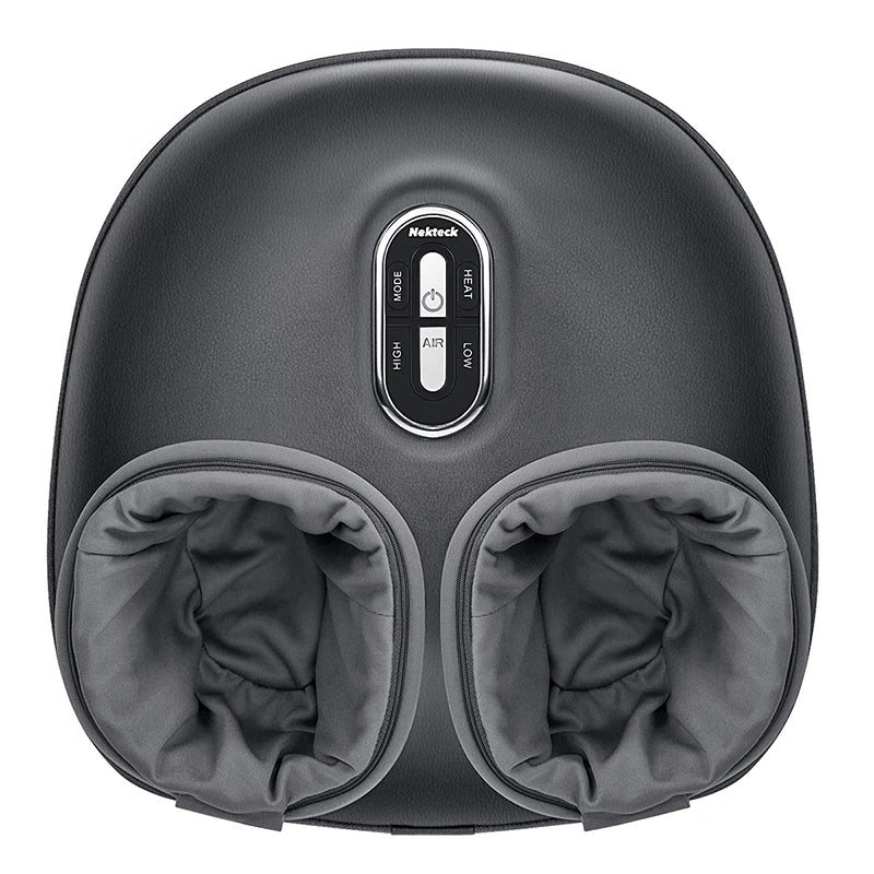 Nekteck Foot Massager Electric Machine Air Compression Heating Therapy Shiatsu Knead Roller Muscle Relaxation Pain Relief