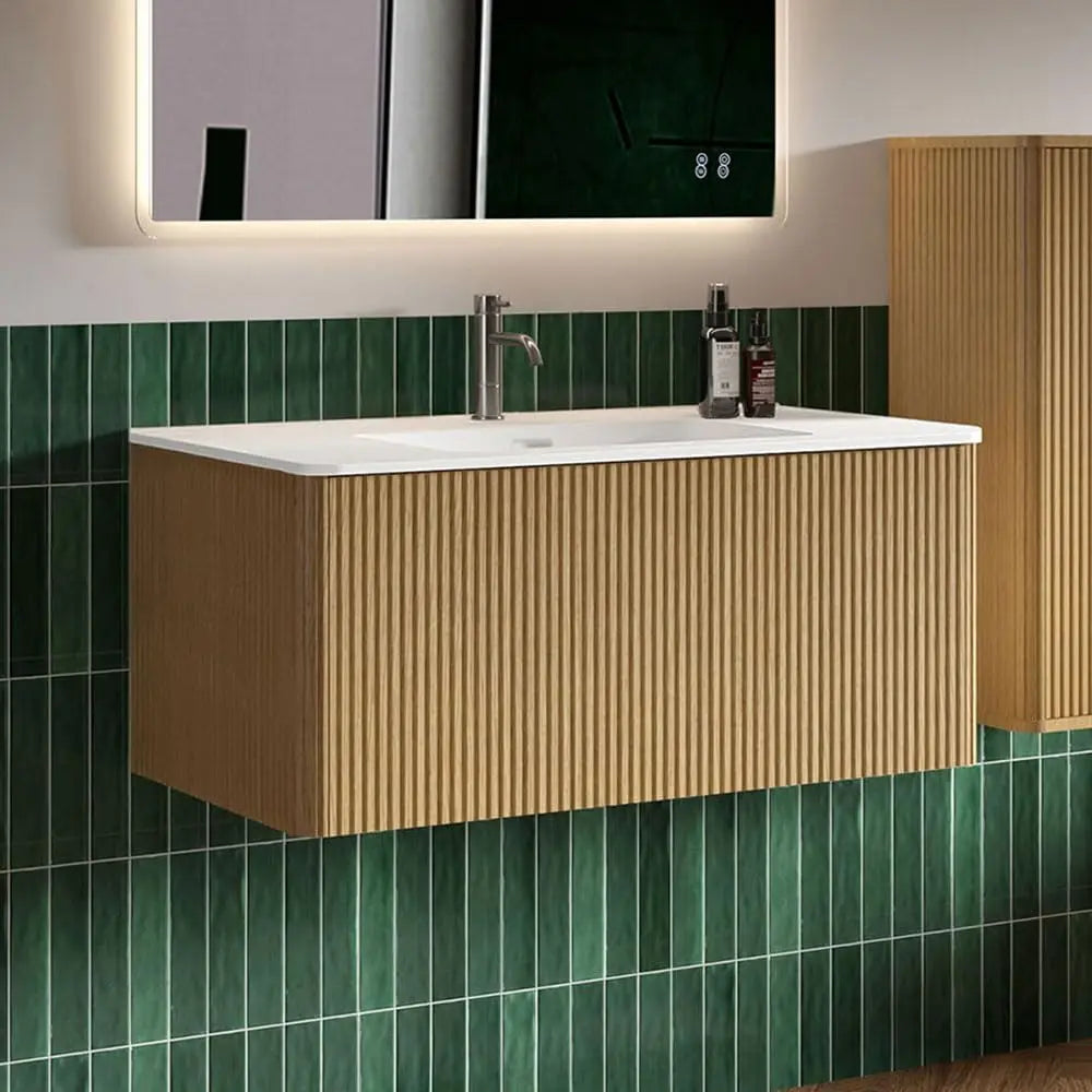 36" Bathroom Vanity with Sink, Modern Floating Vanity with Push Open Soft Close Drawer, Large Storage for Bathroom,, Custom