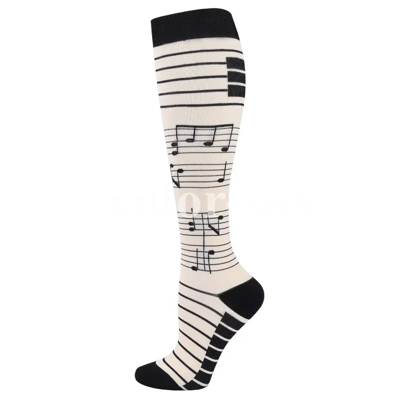 New Compression Socks Knee High Medical Edema Nurse Calf Shaping Running Men Women Sports Socks 20-30mmhg Compression Socks