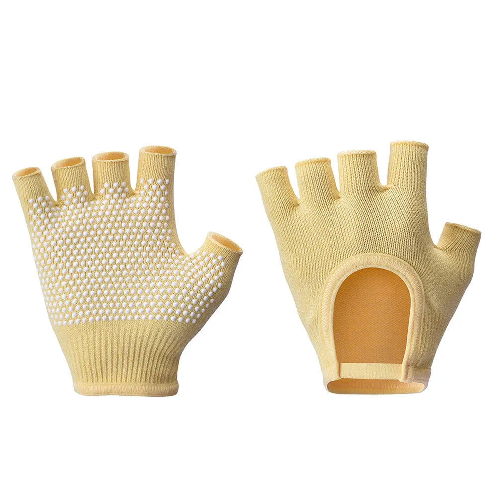 1Pair Half Finger Yoga Antislip Gloves Women Pilates Warm Cycling Gloves Multicolor Yoga Gloves Fitness Aerial Yoga Accessory