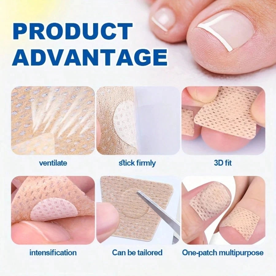 32Pcs Toenail Fungus Patch Waterproof Nail Repair Patches Nail Ingrown Correction Sticker Discolored Damaged Nail Foot Care Too