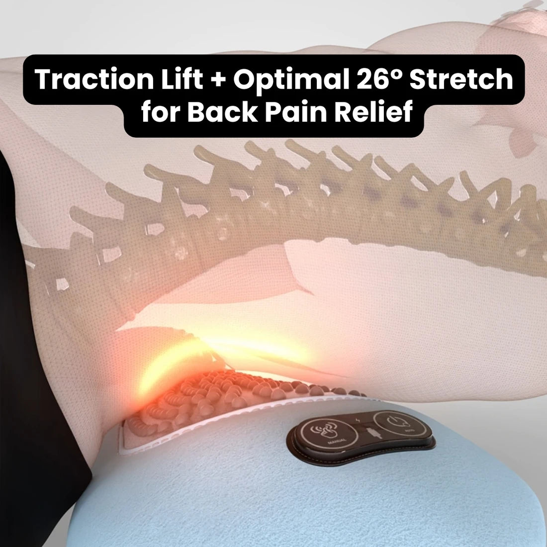 Okayso Multi-functional 3-in-1 Back Massager with Relief Bed Sleeping Shiatsu Deep Tissue Portable Shoulder Lower Waist Massager