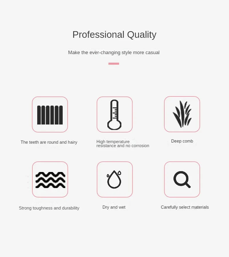10Pcs Hair Styling Comb Set Rat Tail Edge Brush Braid Loop Tool Household Salon Hair Grooming Accessory