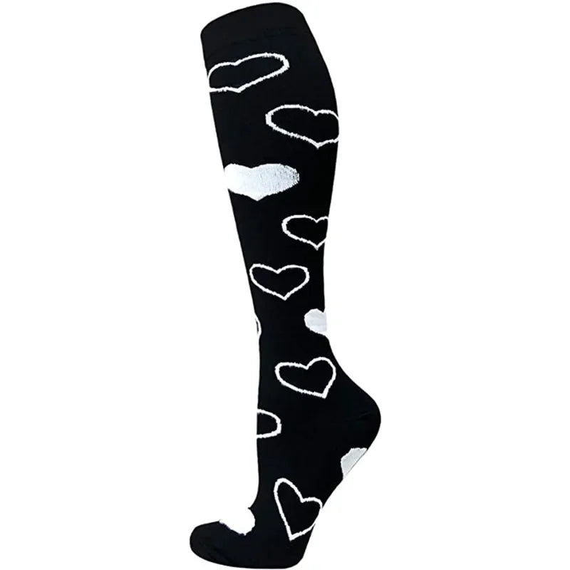 New Compression Socks Knee High Medical Edema Nurse Calf Shaping Running Men Women Sports Socks 20-30mmhg Compression Socks