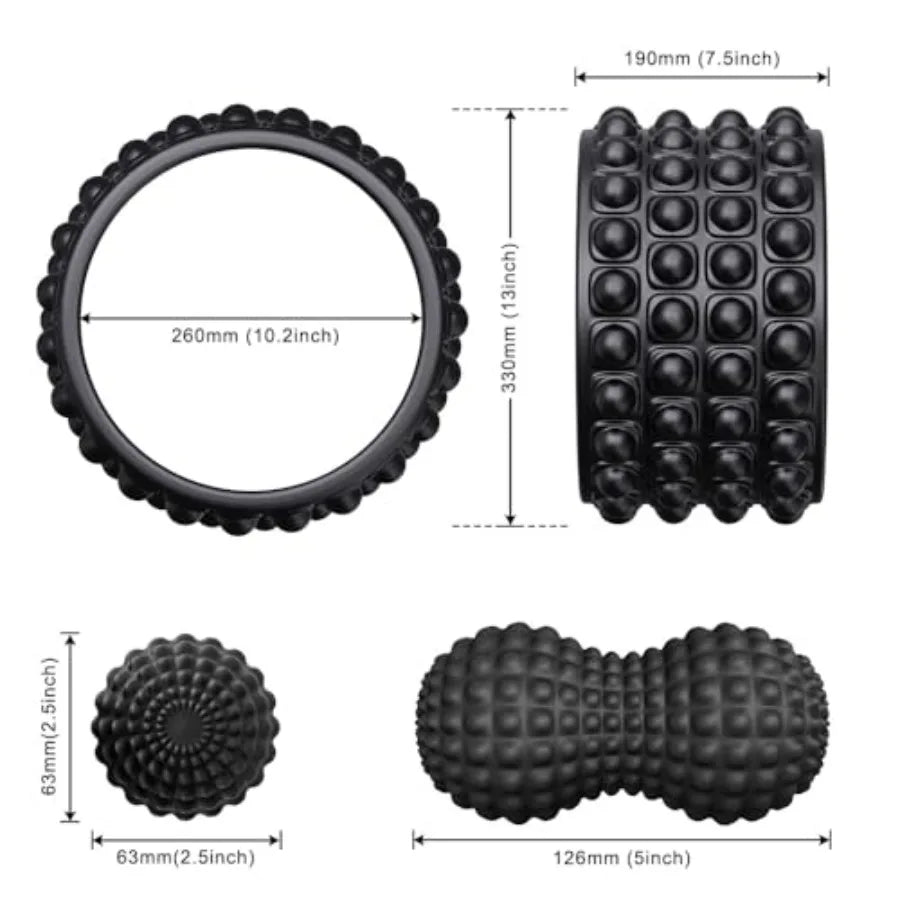 Back Roller Wheel, Back Stretcher, Back Cracker, Yoga Wheel, Foam Roller for Back Pain Relief and Posture Correction with Massa