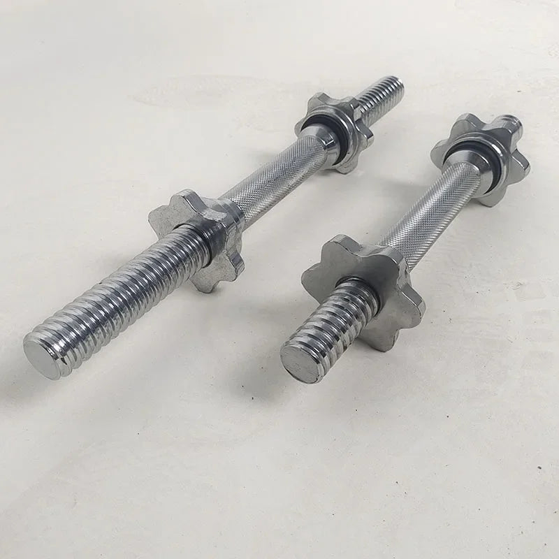 New Product 14Inch Sport Workout Fitness Dumbbell Rod Strength Training Adjustable Chrome Threaded Bar Standard Dumbbell Handle