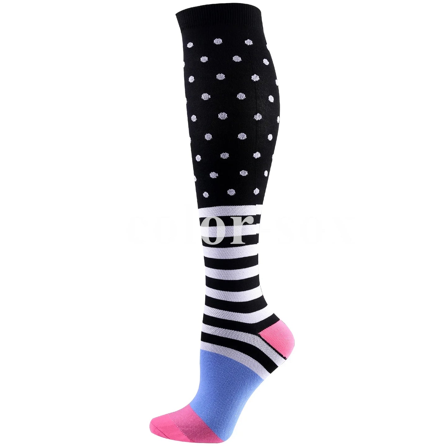 New Compression Socks Knee High Medical Edema Nurse Calf Shaping Running Men Women Sports Socks 20-30mmhg Compression Socks