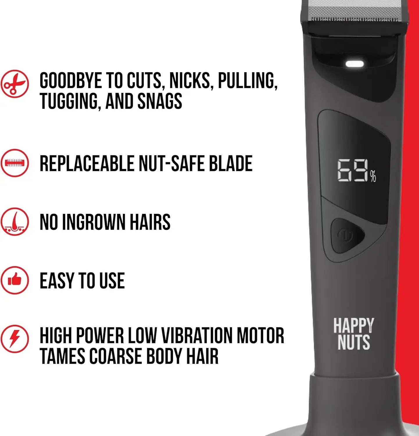 Electric Groin & Body Hair Trimmer for Men - Waterproof Shaver Kit for Hard to Reach Areas