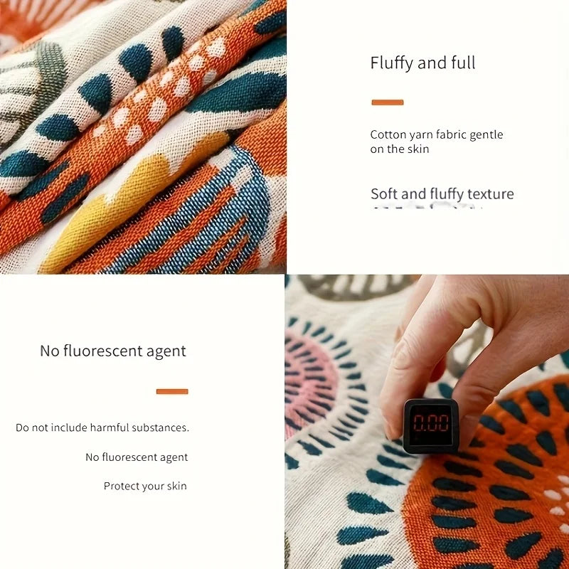Ultra-Soft 100% Cotton Floral Bath Towel – Lightweight, Quick-Drying & Highly Absorbent | Ideal for Bathroom, Beach or Travel |