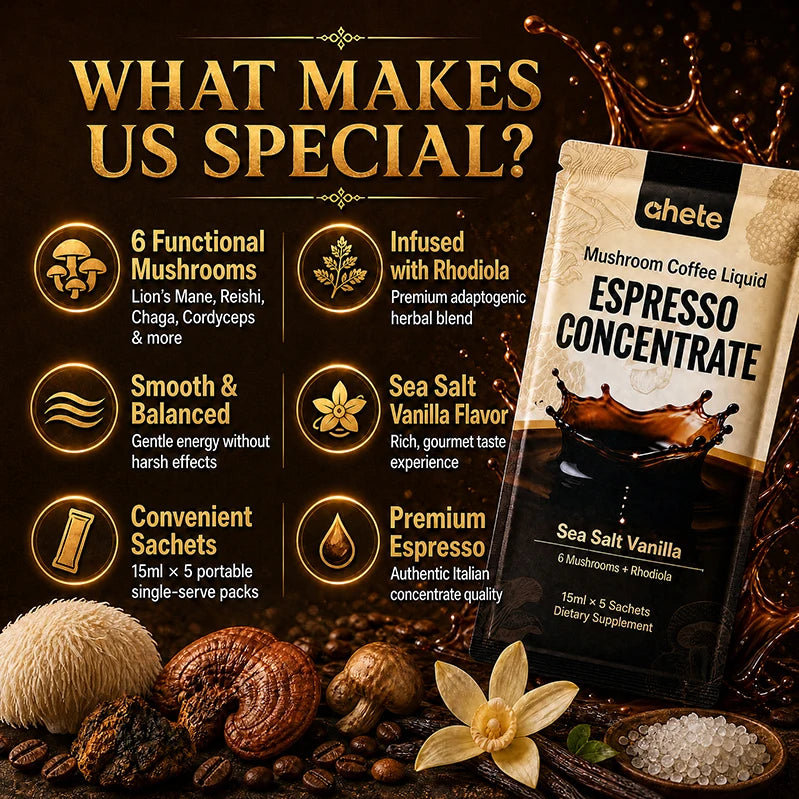 AHETE Mushroom Coffee Liquid Espresso Concentrate